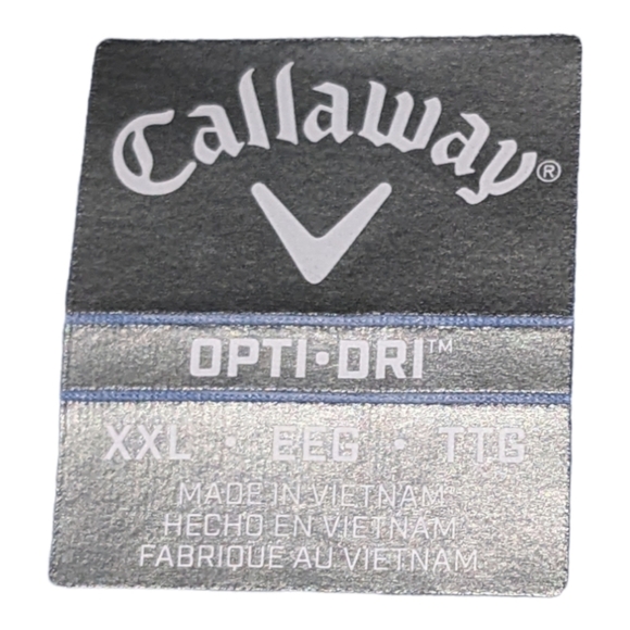 𝅺CALLAWAY Opti-Dri pale blue performance golf polo XXL GUC - Picture 4 of 5
